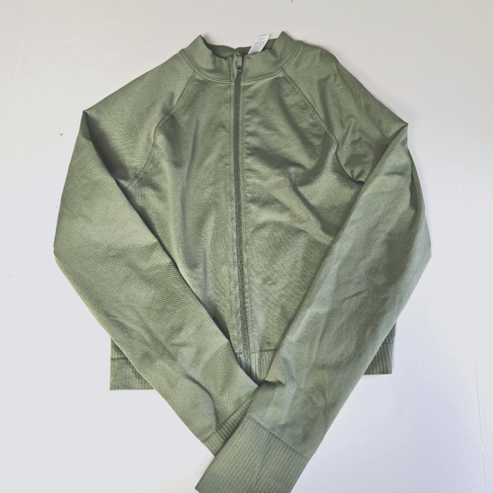 JoyLab Small Athletic Olive‎ Green Zip-Up Jacket New